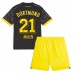 Borussia Dortmund Donyell Malen #21 Replika Babykläder Borta matchkläder barn 2023-24 Korta ärmar (+ Korta byxor)